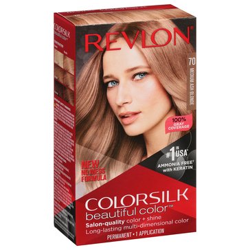 Revlon Colorsilk Beautiful Permanent Hair Color 70 Medium Ash Blonde