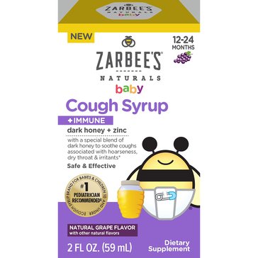 Zarbees Baby Grape Flavor with Zinc Cough Immune Syrup