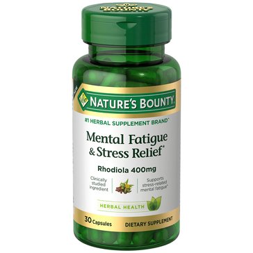 Nature's Bounty Mental Fatigue & Stress Relief Capsules, 30-count