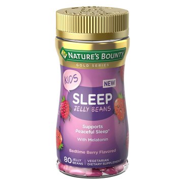 Nature's Bounty Kids' 4+ Sleep with Melatonin Jelly Beans, 80-count