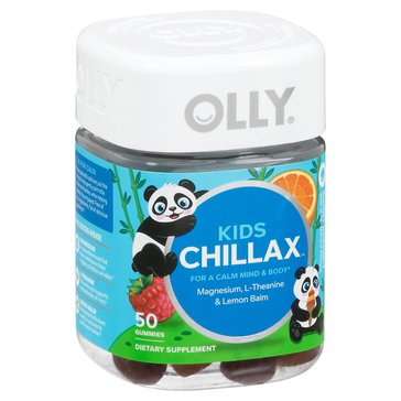 Olly Kids' 4+ Chillax for Calming Mind & Body Gummies, 50-count 