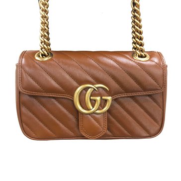 Gucci GG Marmont Mini Diagonal Matelassé Leather Shoulder Bag