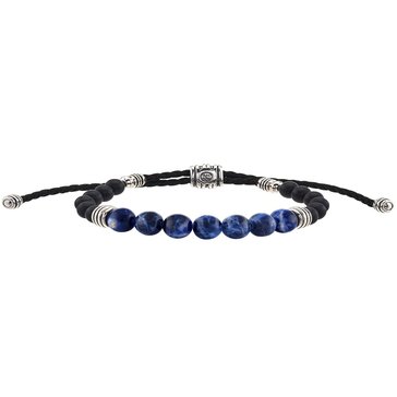 Esquire Men's Sodalite and Black Onyx Beaded Bolo Bracelet