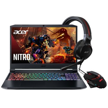 Acer Nitro 5 15.6-Inch Gaming Notebook Bundle, Intel Core i5-11400H, 16GB Memory, Nvidia GEFORCE RTX3050