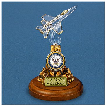 Glass Baron Navy Veteran F-18 Jet Figurine