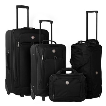 Travelers Club 4pc Soft-Side Luggage Set