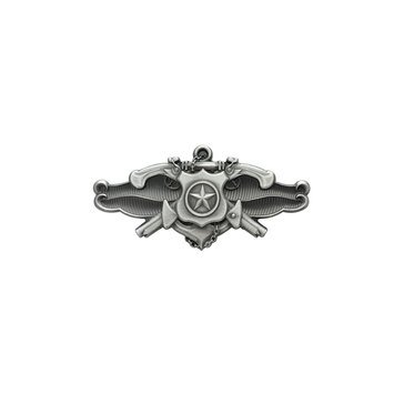 NAVY SECURITY FORCE SENIOR SPECIALIST Miniature Size Oxidized Silver Finish
