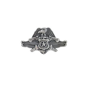 NAVY SECURITY FORCE MASTER SPECIALIST Miniature Size Oxidized Silver Finish