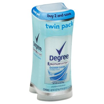 Degree Advanced Shower Clean Deodorant Twin Pack 2.6oz