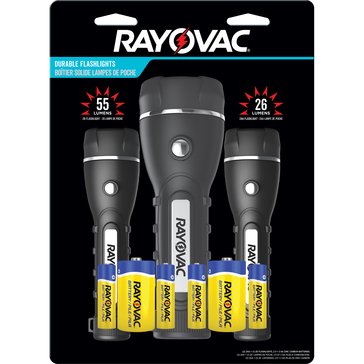 Rayovac Robust Rubber Led Flashlight Multipack