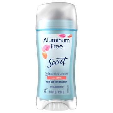 Secret Aluminum Free Rose Deodorant 2.4oz