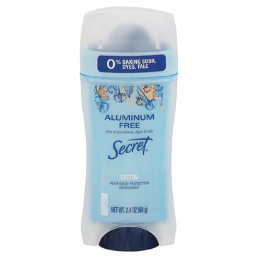 Secret Aluminum Free Cotton Deodorant 2.4oz