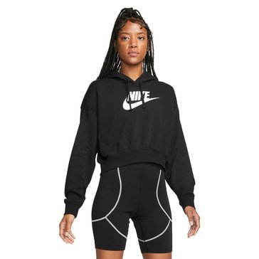 Nike Women's NSW Club Fleece Big Graphic Crop Hoodie