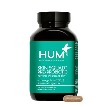 HUM Nutrition Skin Squad Pre + Probiotic Clear Skin Vegan Capsules, 60-count