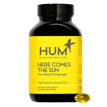 HUM Nutrition Here Comes The Sun Vegan Vitamin D Vegan Capsules, 30-count