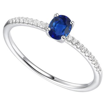 Oval Sapphire and Diamond Ring