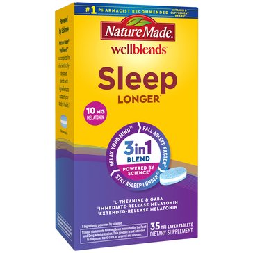 Nature Made Sleep Longer Triple Action Time Release Tablets, 35-Count