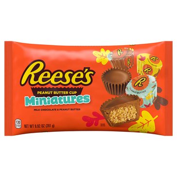 Reese's Halloween Fall Harvest Miniature Milk Chocolate Peanut Butter Cups, 9.92oz