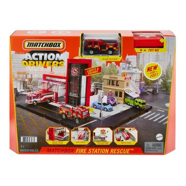 Matchbox Action Drivers Fire Station Rescue Play Set
