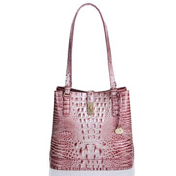 Brahmin Fiora Pink Icing Melbourne Bucket Bag