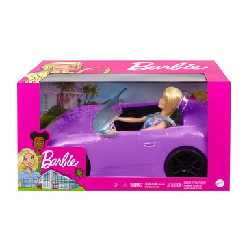 Barbie Doll & Convertible with Flower Dress