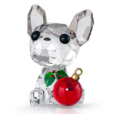 Swarovski Holiday Cheers French Bulldog Figurine