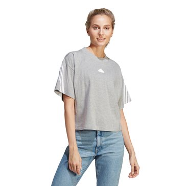 adidas Women's Short Future Icon Three Striped Tee