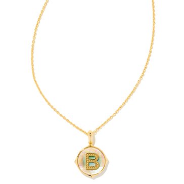 Kendra Scott Womens Letter B Disc Pendant Necklace