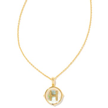 Kendra Scott Womens Letter H Disc Pendant Necklace