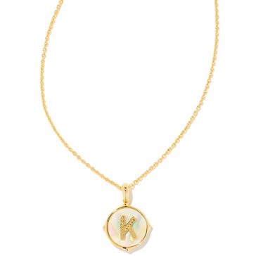 Kendra Scott Womens Letter K Disc Pendant Necklace