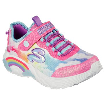 Skechers Kids Little Girls' Rainbow Racer Sneaker