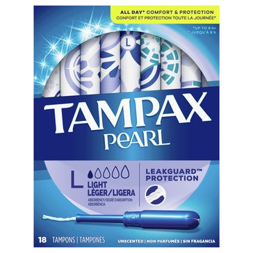 Tampax Pearl Light Unscented Tampons