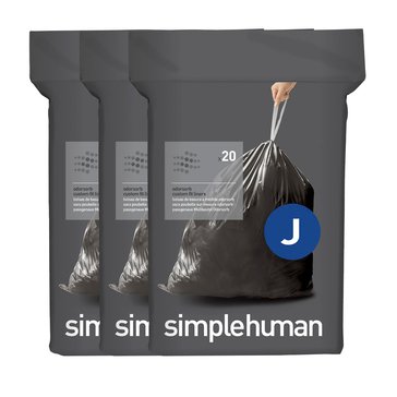 simplehuman Odorsorb J Liners 60-pack
