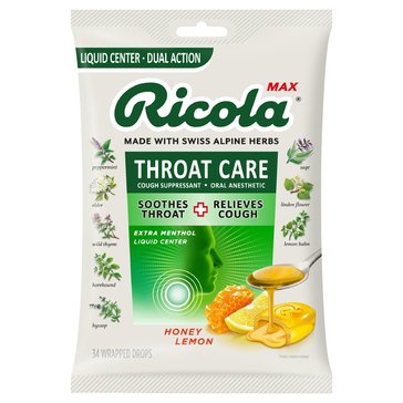 Ricola Max Throat Care Honey Lemon