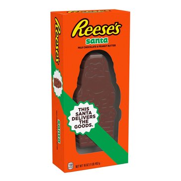 Hershey's Holiday Milk Chocolate & Peanut Butter Santa, 1lb