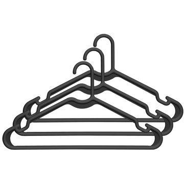 Whitmor Heavy-Duty Plastic Hangers Set of 3