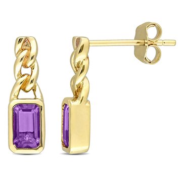 Sofia B. 2/5 cttw Octagon Amethyst Link Earrings