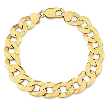Sofia B. 18K Yellow Gold Plated Sterling Silver Flat Curb Chain Bracelet