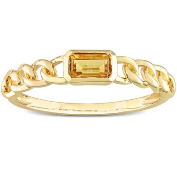 Sofia B. 1/3 cttw Octagon Citrine Link Ring