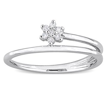 Sofia B. Diamond Accent Sterling Silver Floral Promise Ring