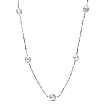 Sofia B. Sterling Silver Ball Station Chain Necklace