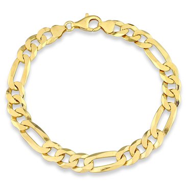 Sofia B. 18K Yellow Gold Plated Sterling Silver Flat Figaro Chain Anklet