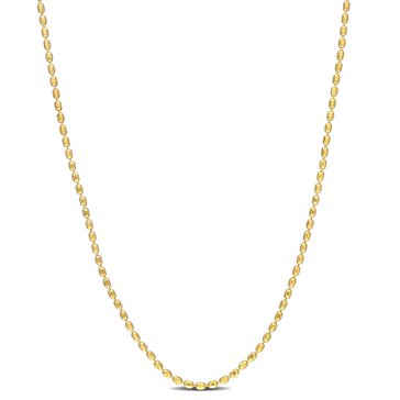 Sofia B. 18K Yellow Gold Plated Sterling Silver Oval Ball Chain Necklace