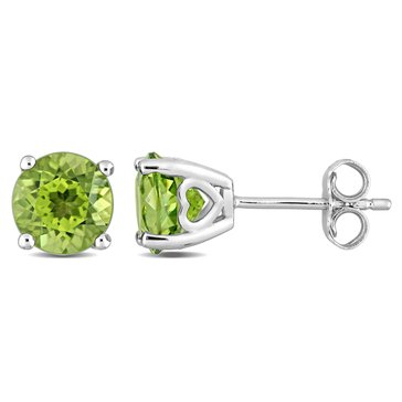 Sofia B. 3 cttw Peridot Solitaire Stud Earrings