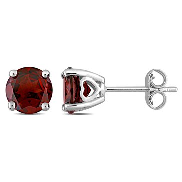 Sofia B. 3 1/5 cttw Garnet Solitaire Stud Earrings