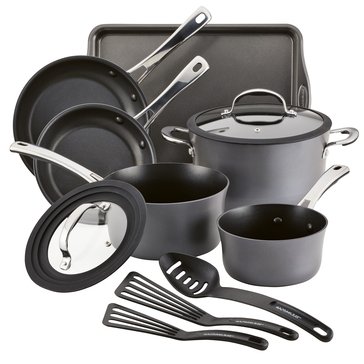 Rachael Ray Cook + Create Hard Anodized 11-Piece Cookware Set