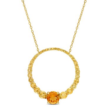 Sofia B. 3 1/4 cttw Citrine & Madeira Citrine Graduated Open Circle Pendant