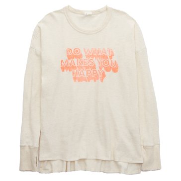 OFFLINE By Aerie Women's Waffle Rib Graphic Crew Tee