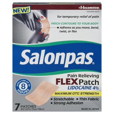 Salonpas 4 Lidocaine Pain Relieving Flex Patch