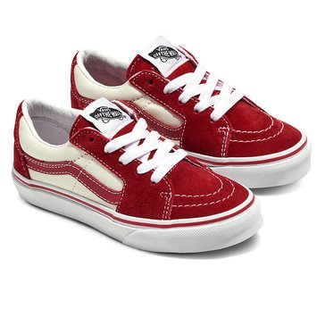 Vans Little Kids' Sk8-Low Check Paisley Racing Red Sneaker